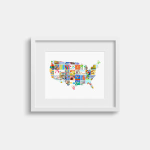 USA Map // Kids Art Display